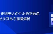 Go语言正则表达式中\b的正确使用：原始字符串字面量解析