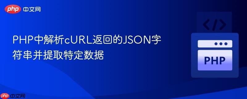 PHP中解析cURL返回的JSON字符串并提取特定数据