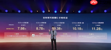 吉利银河星耀6正式预售,限时起售价7.98万元