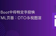 Spring Boot中将特定字段映射到HTML页面：DTO与视图渲染实践