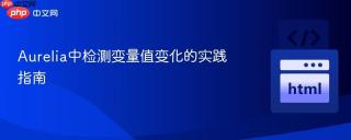 Aurelia中检测变量值变化的实践指南