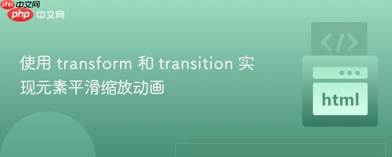 使用 transform 和 transition 实现元素平滑缩放动画