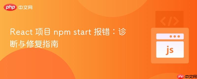 React 项目 npm start 报错：诊断与修复指南