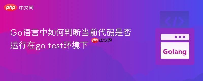 Go语言中如何判断当前代码是否运行在go test环境下