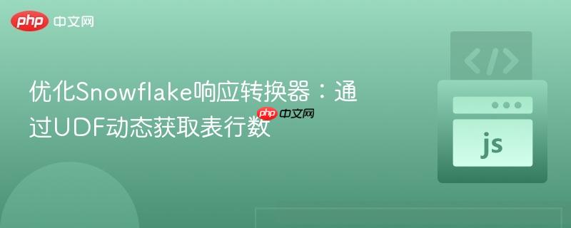 优化Snowflake响应转换器：通过UDF动态获取表行数