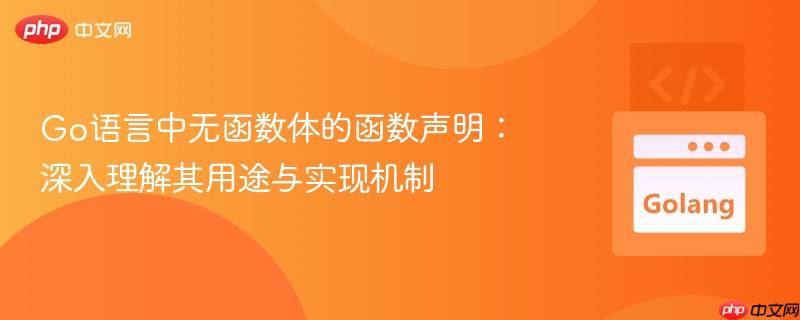 Go语言中无函数体的函数声明:深入理解其用途与实现机制