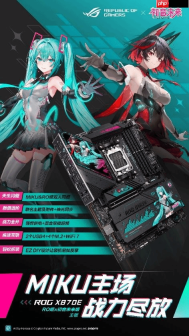 冲破次元壁 华硕X870E RO姬×初音未来版主板火热预约中