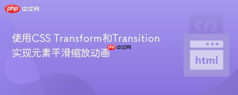 使用CSS Transform和Transition实现元素平滑缩放动画