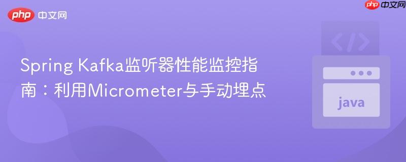 Spring Kafka监听器性能监控指南:利用Micrometer与手动埋点