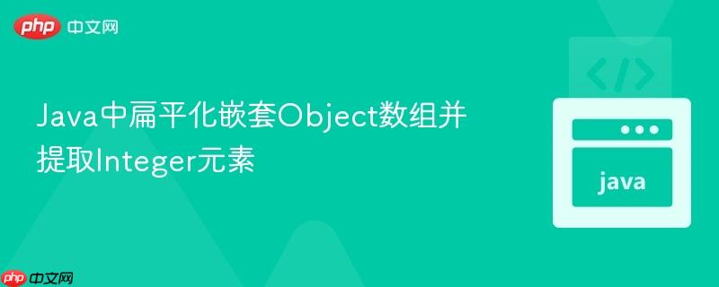 Java中扁平化嵌套Object数组并提取Integer元素