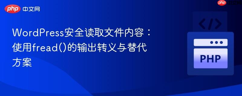 wordpress安全读取文件内容：使用fread()的输出转义与替代方案