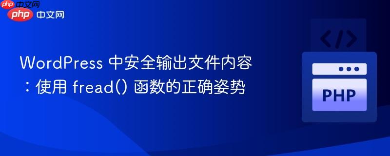 wordpress 中安全输出文件内容:使用 fread() 函数的正确姿势