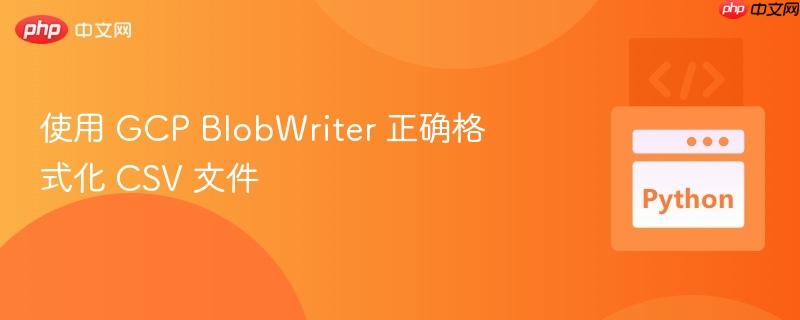 使用 GCP BlobWriter 正确格式化 CSV 文件