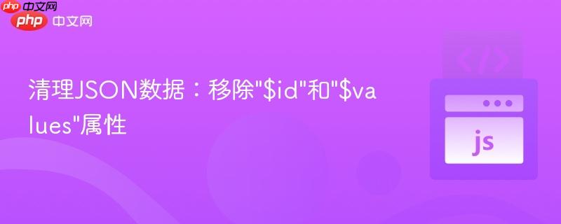 清理json数据：移除