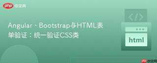 Angular、Bootstrap与HTML表单验证：统一验证CSS类