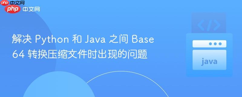 解决 Python 和 Java 之间 Base64 转换压缩文件时出现的问题