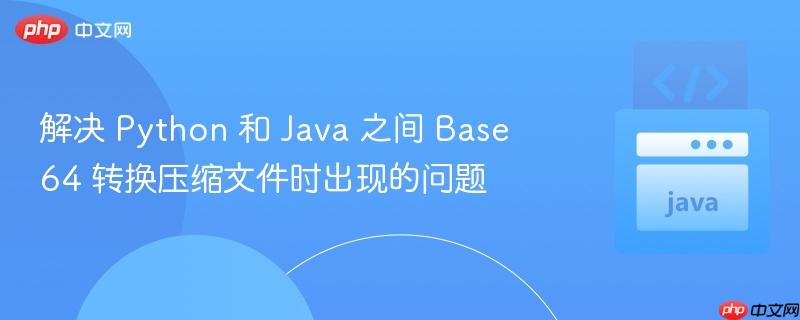 解决 python 和 java 之间 base64 转换压缩文件时出现的问题