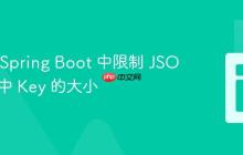 如何在 Spring Boot 中限制 JSON 响应中 Key 的大小
