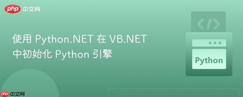 使用 Python.NET 在 VB.NET 中初始化 Python 引擎