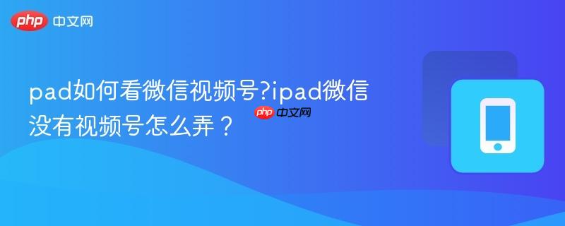 pad如何看微信视频号?ipad微信没有视频号怎么弄？