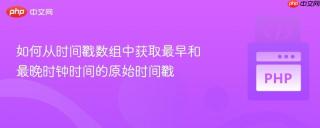 如何从时间戳数组中获取最早和最晚时钟时间的原始时间戳