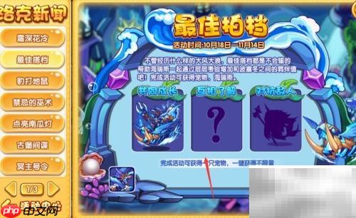 洛克王国拍档活动攻略