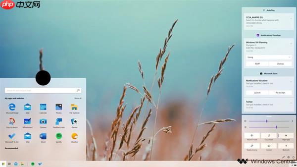 Windows 10X去除磁贴设计，清爽风格眼前一亮