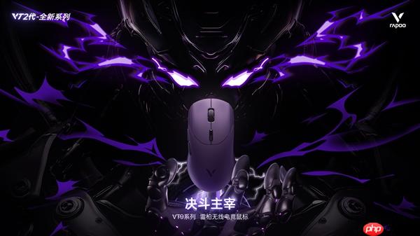 雷柏VT9二代电竞鼠标 Power+固件技术进化 750小时刷新续航记录 ≤0.225ms用无线按键速度说话