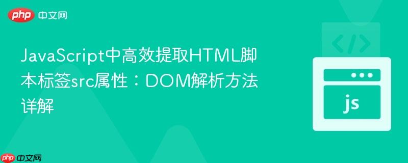 JavaScript中高效提取HTML脚本标签src属性：DOM解析方法详解

