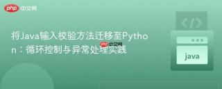 将Java输入校验方法迁移至Python：循环控制与异常处理实践