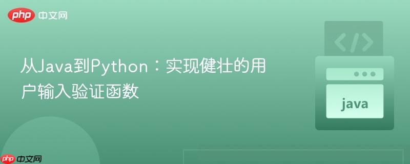 从Java到Python：实现健壮的用户输入验证函数