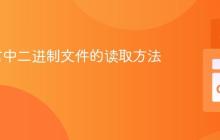 Go语言中二进制文件的读取方法详解