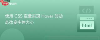 使用 CSS 变量实现 Hover 时动态改变字体大小
