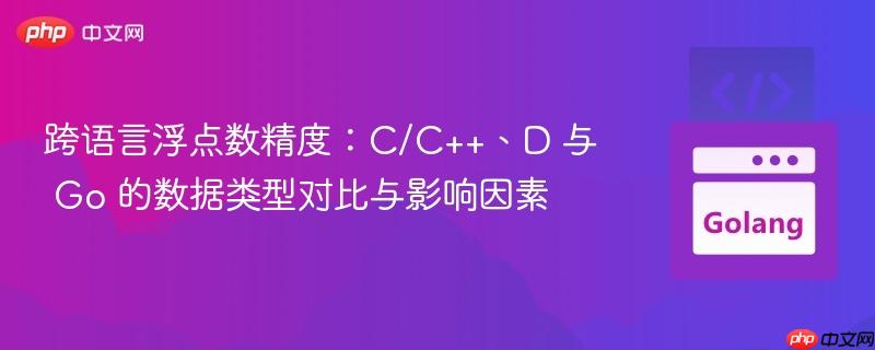 跨语言浮点数精度:C/C++、D 与 Go 的数据类型对比与影响因素