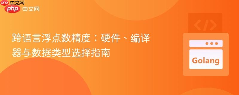 跨语言浮点数精度：硬件、编译器与数据类型选择指南