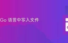 如何在 Go 语言中写入文件