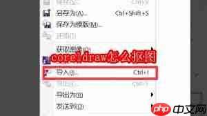 coreldraw抠图方法