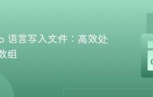 使用 Go 语言写入文件：高效处理数值数组