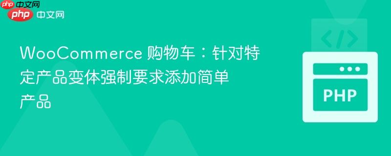 WooCommerce 购物车：针对特定产品变体强制要求添加简单产品