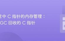 Go 语言中 C 指针的内存管理：释放由 GC 回收的 C 指针