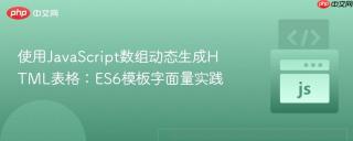 使用JavaScript数组动态生成HTML表格：ES6模板字面量实践