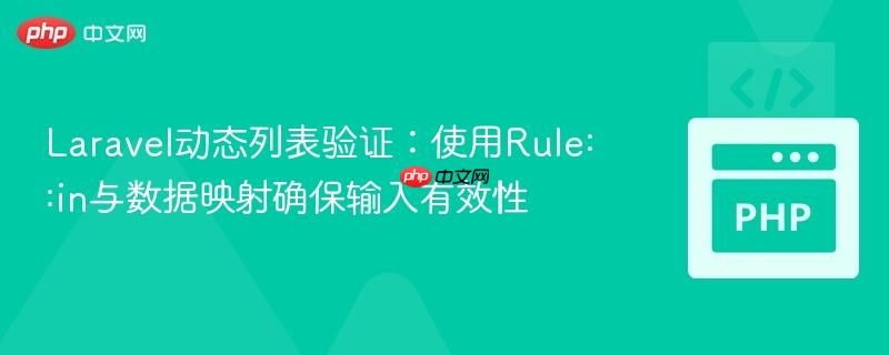 Laravel动态列表验证:使用Rule::in与数据映射确保输入有效性