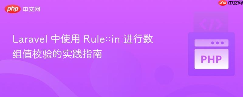 Laravel 中使用 Rule::in 进行数组值校验的实践指南