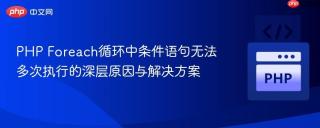 PHP Foreach循环中条件语句无法多次执行的深层原因与解决方案