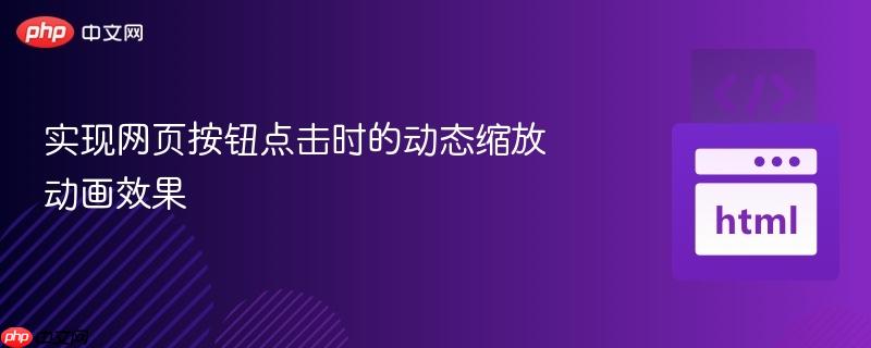 实现网页按钮点击时的动态缩放动画效果