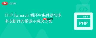 PHP foreach 循环中条件语句未多次执行的根源与解决方案