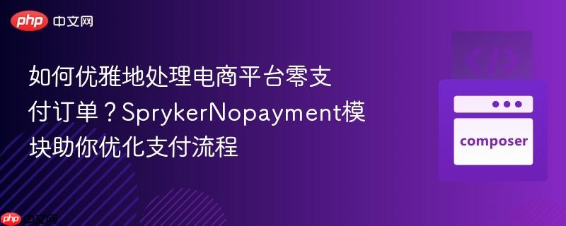 如何优雅地处理电商平台零支付订单?sprykernopayment模块助你优化支付流程