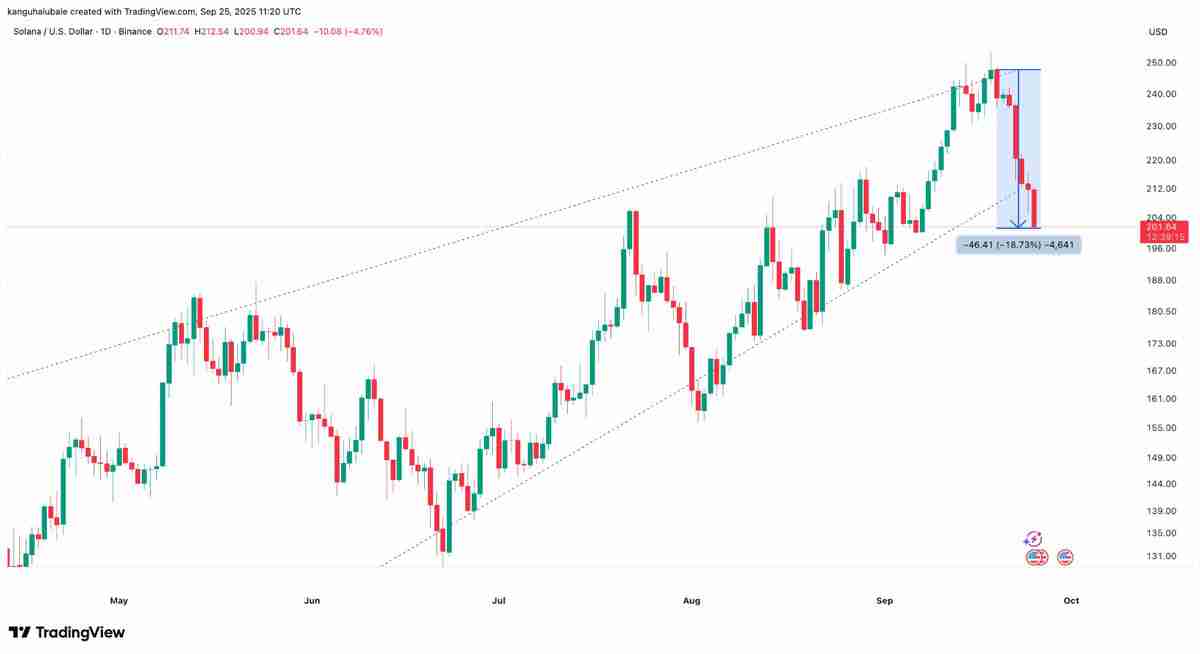 索拉纳(Solana)未平仓合约飙至 7,200 万枚 SOL 历史新高,价格却持续走低