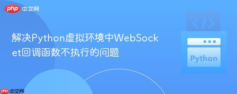 解决Python虚拟环境中WebSocket回调函数不执行的问题
