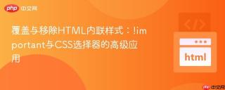 覆盖与移除HTML内联样式：!important与CSS选择器的高级应用